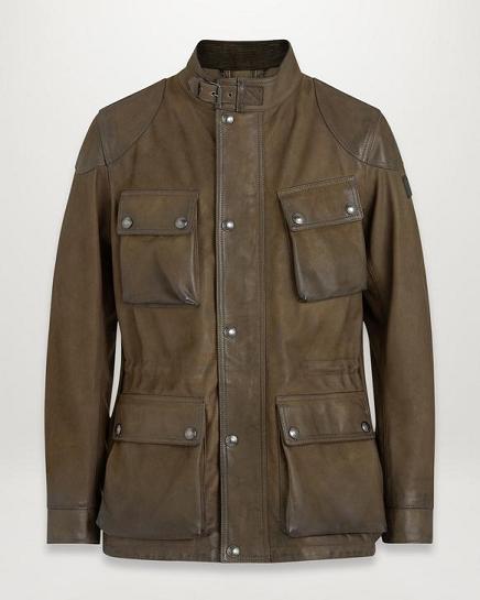 Veste Cuir Belstaff Homme Fieldmaster Taupe France TG7801496